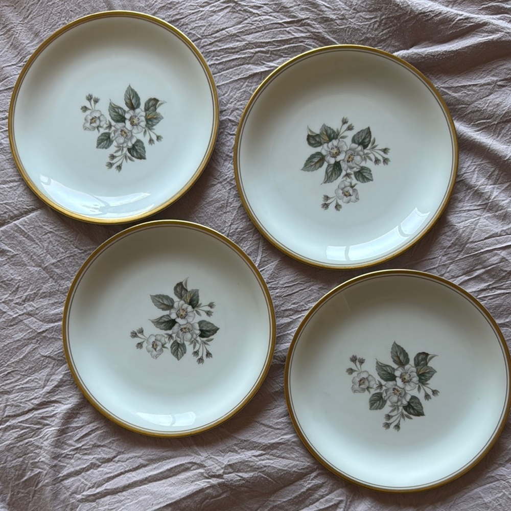 Set of 4 Noritake/Japan Apple Blossom 8” Salad Plates
Very nice condition